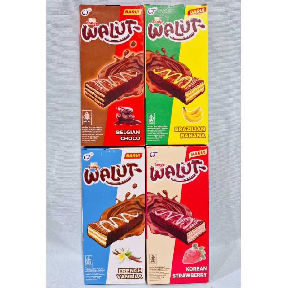 

Tango Walut Brazilian Banana / Belgian Choco / French Vanilla / Korean Strawberry (1 Box isi 12 Pcs)