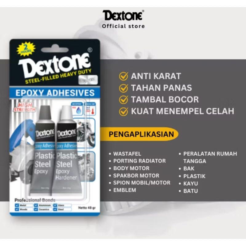 

Dextone Lem Besi 2 Jam Plastic Steel Epoxy