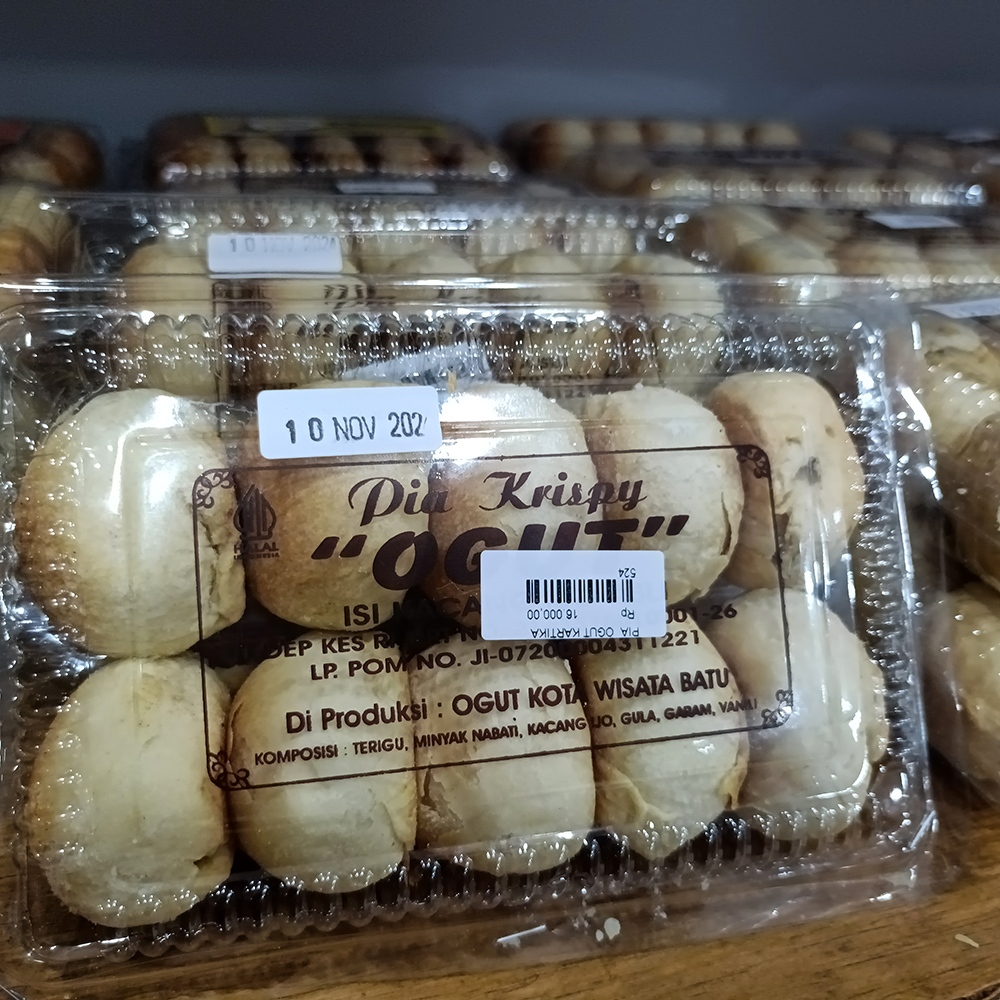 

Camilan Pia Krispy Ogut Kacang Ijo Asli