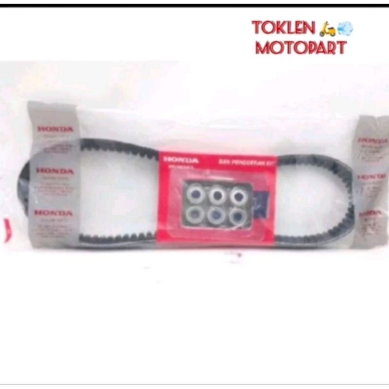 V-BELT/FANBELT SET (KZL) BEAT FI KASAR ORIGINAL HONDA AHM
