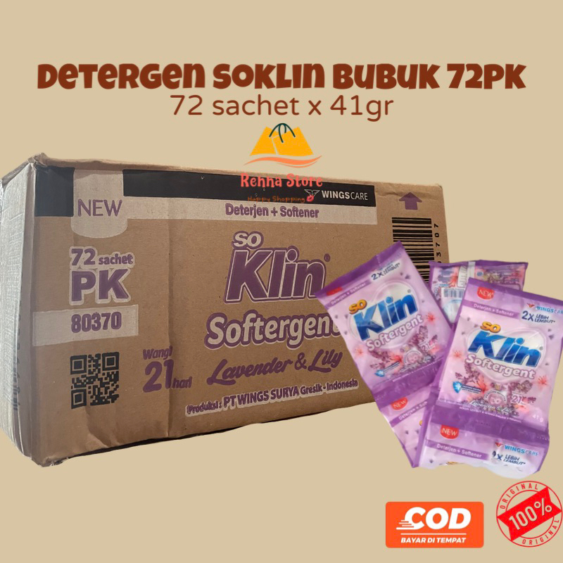 1dus SOKLIN DAIA Softergen PK ecer 1000 Bubuk Detergen