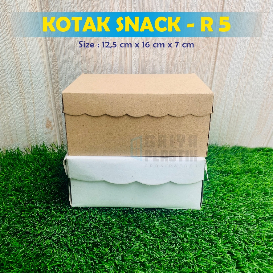 Kotak Jajan R5 | Kotak Cokelat | Kotak Putih | Kotak Jajan | Dus Kraft