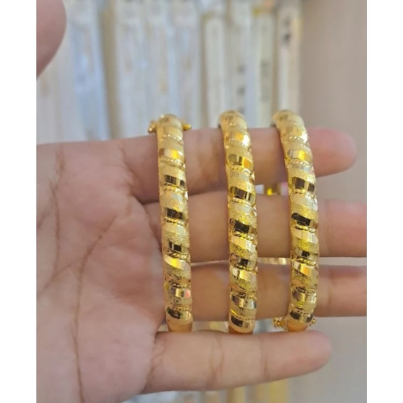 gelang kroncong ulir polos/gelang wanita murah