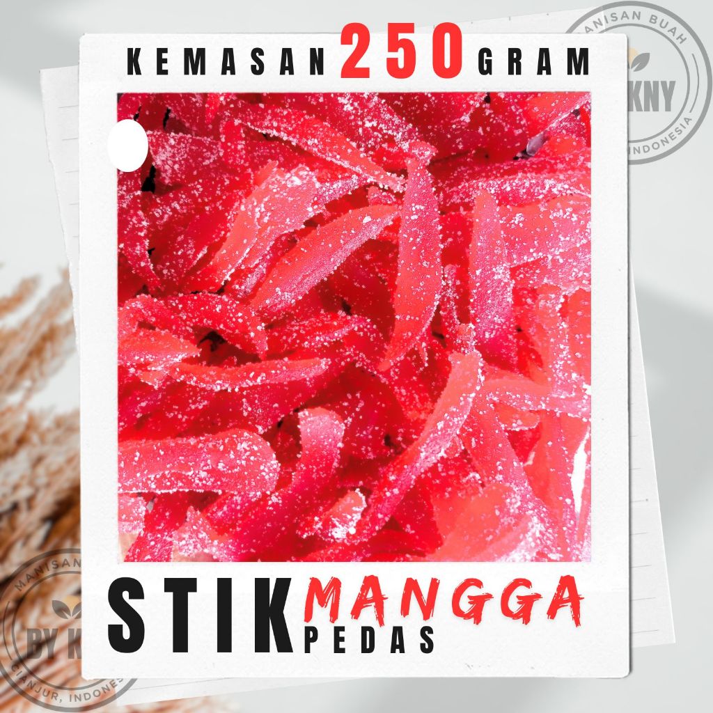 

STIK MANGGA PEDAS ARUMANIS 250 GRAM MANISAN BUAH KERING