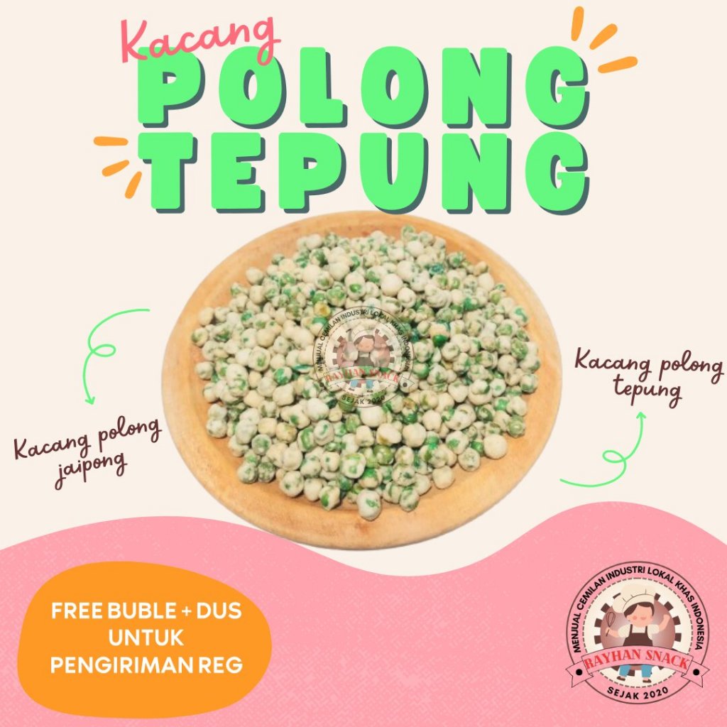 

Kacang Polong Ijo Polong Tepung Murah Kiloan 250 Gr