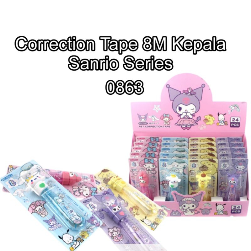 

Correction Tape Kepala Sanrio Series / 1Buah Tipex Kertas Sanrio 0863