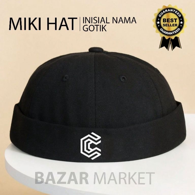 Update Populer Topi Peci Miki Hat UAS Inisial Nama Logo Distro Huruf Abjad A B C D E F G H I J K L M