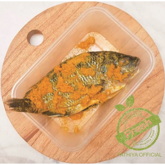 

Ikan Marinasi Bumbu Kuning Tinggal Goreng / Ikan Mas, Nila, Lele, Gurame / Ikan Segar