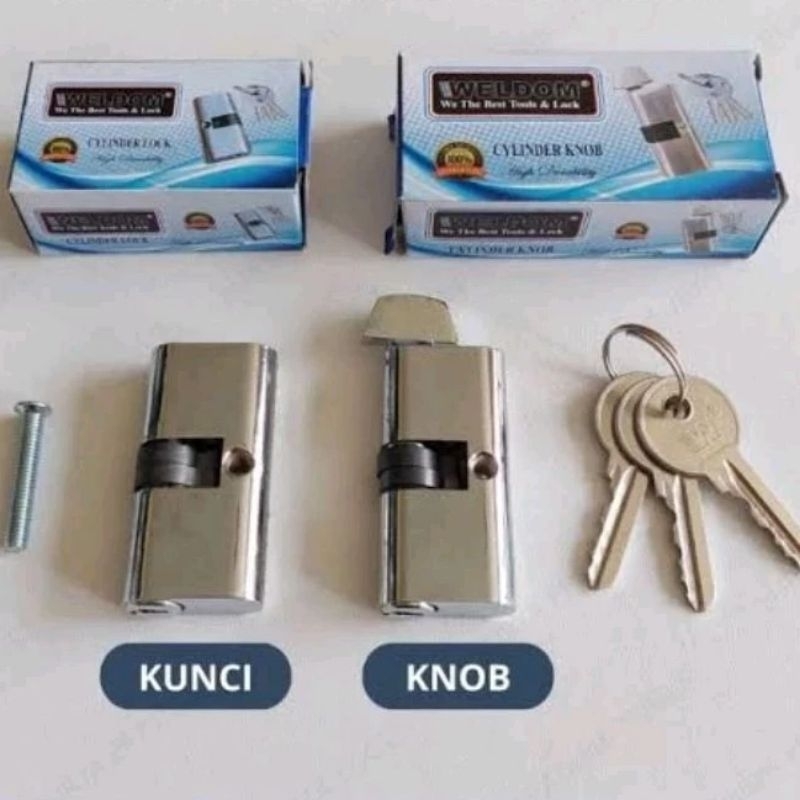 Silinder Kunci Pintu - Kunci Silinder Pintu Aluminium - Silinder Pintu Rumah - Silinder Mini