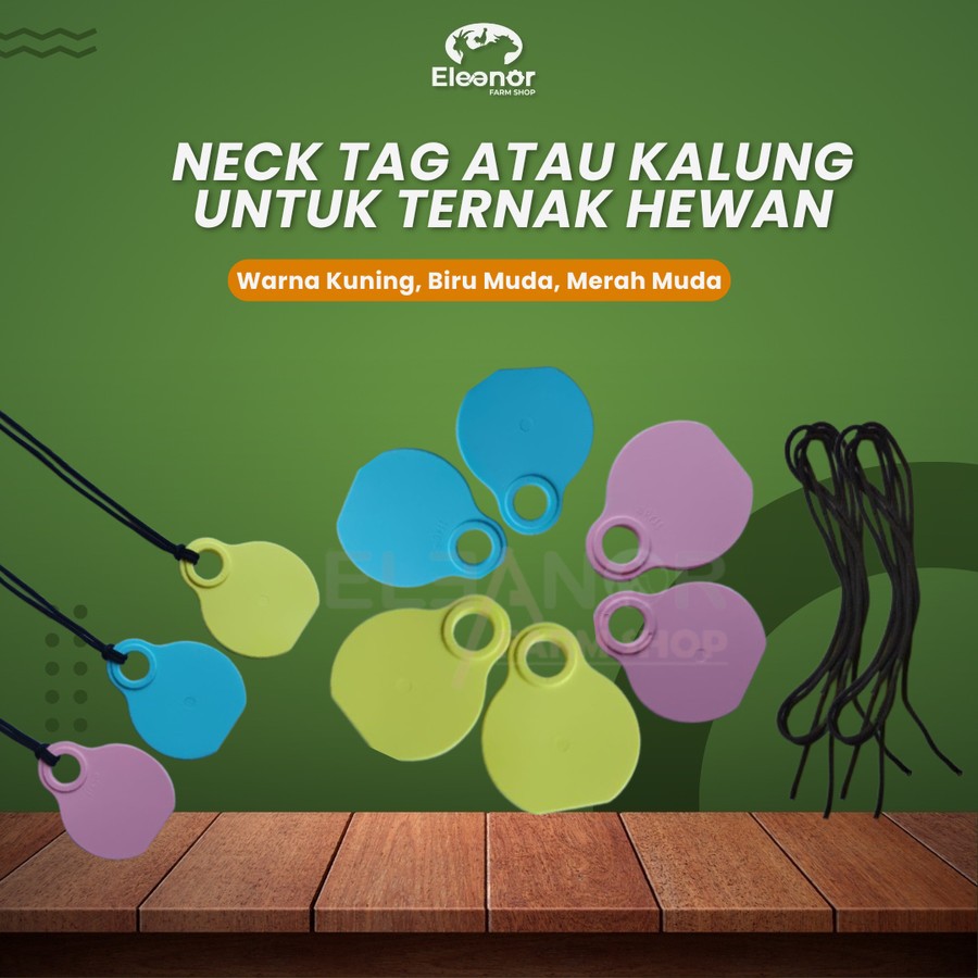 Neck Tag Kalung Hewan Kambing Domba Sapi Ternak Polos Baru