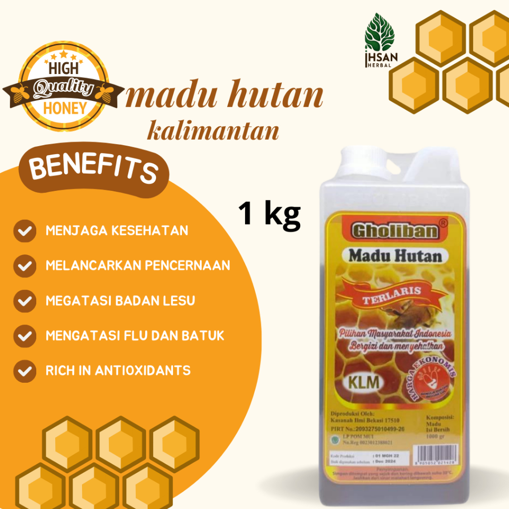 

GHOLIBAN - Madu Hutan Kalimantan KLM 100% Asli 1kg