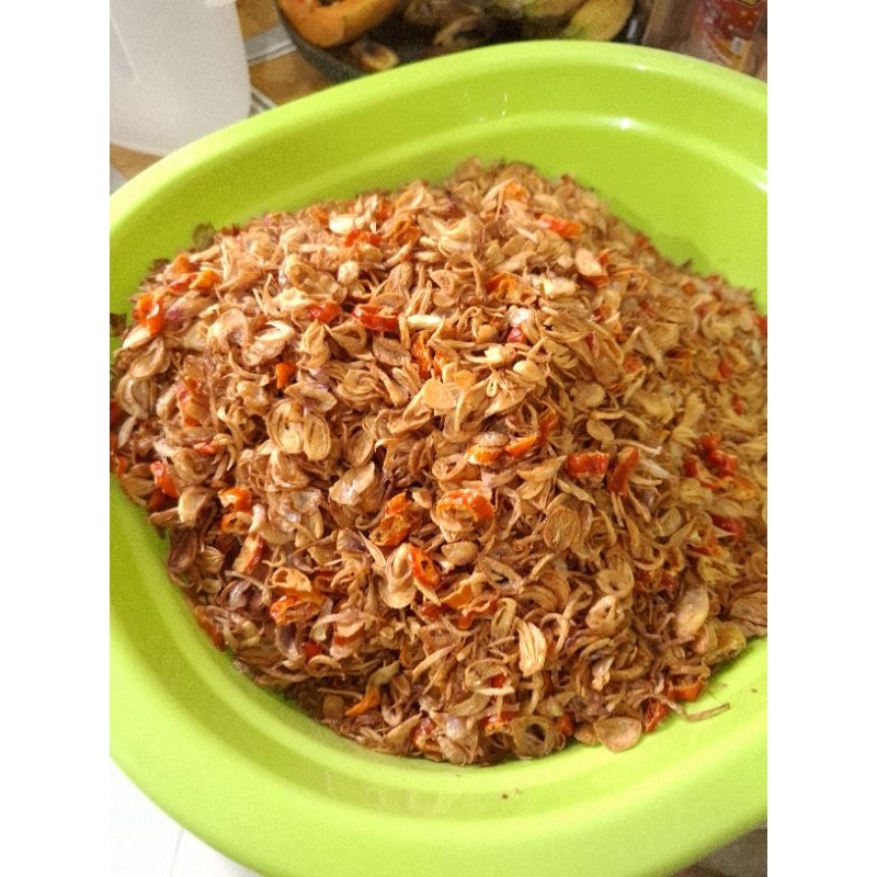 

Bawang Goreng Pedas Asli Tanpa Campuran Tepung isi 100gram