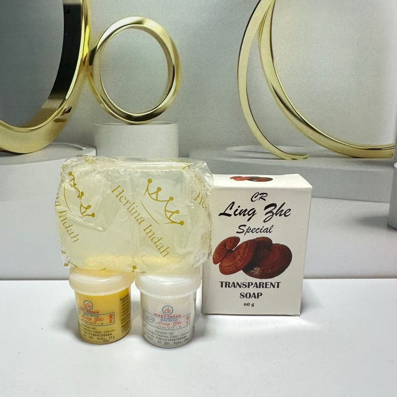 Paket 3in1 Cream Ling Shi (Cream Siang, Malam, Sabun Ling Shi Original)