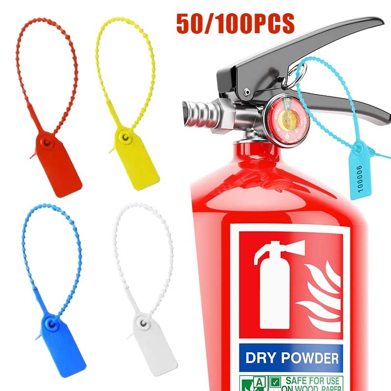 50pcs Segel Apar Plastik Kabel Ties Label Nama Tali Seal Apar Segel Plastik Kabel Ties Warna Kabel T