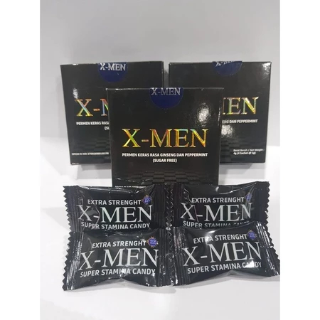 X Men Permen Ginseng 1 Box Permen Pria X-Men | Permen Stamina XMen Candy | Permen XMen