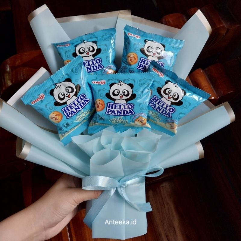 

Buket Snack Buket biru simple cantik elegan kekinian buket kado wisuda ultah terbaru murah