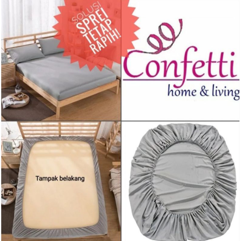 Seprei kaos saja Tanpa sarung bantal guling, Seprei kaos Confetti Anti Kusut, Anti Geser, lembut, ny