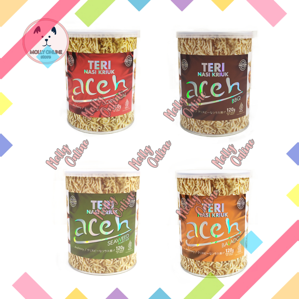 

[GROSIR] Aceh Teri Nasi Kriuk Kaleng 120 gr Crispy Anchovy Teri Medan