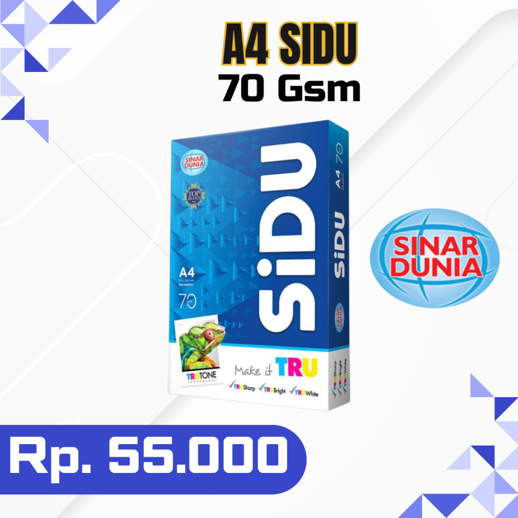 

Sidu A4 70 Gsm | Kertas HVS Sidu A4 70 Gsm