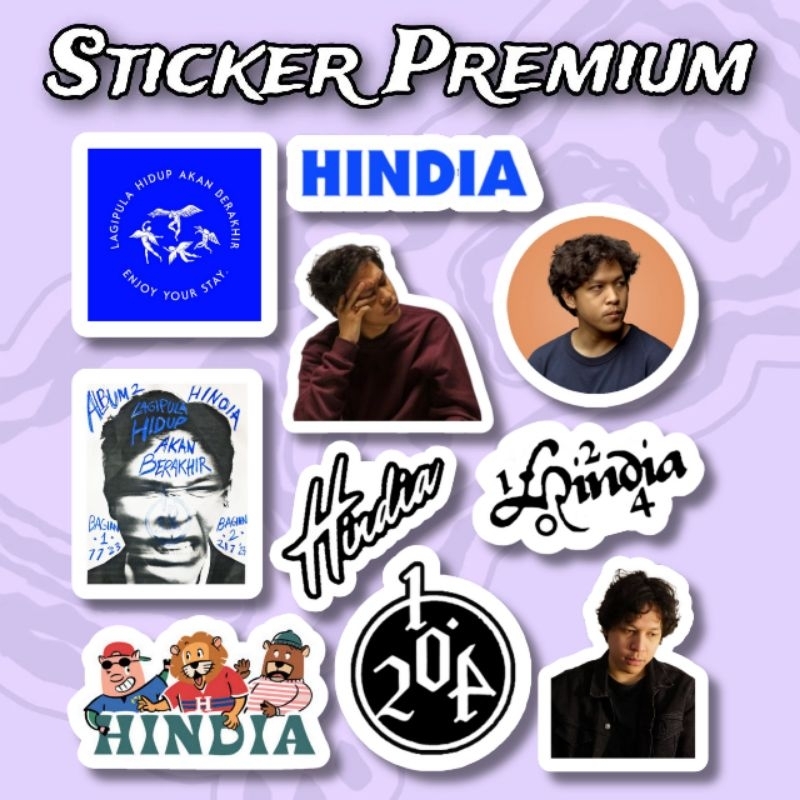 Sticker Hindia Pack isi 10 pcs vinyl waterproof