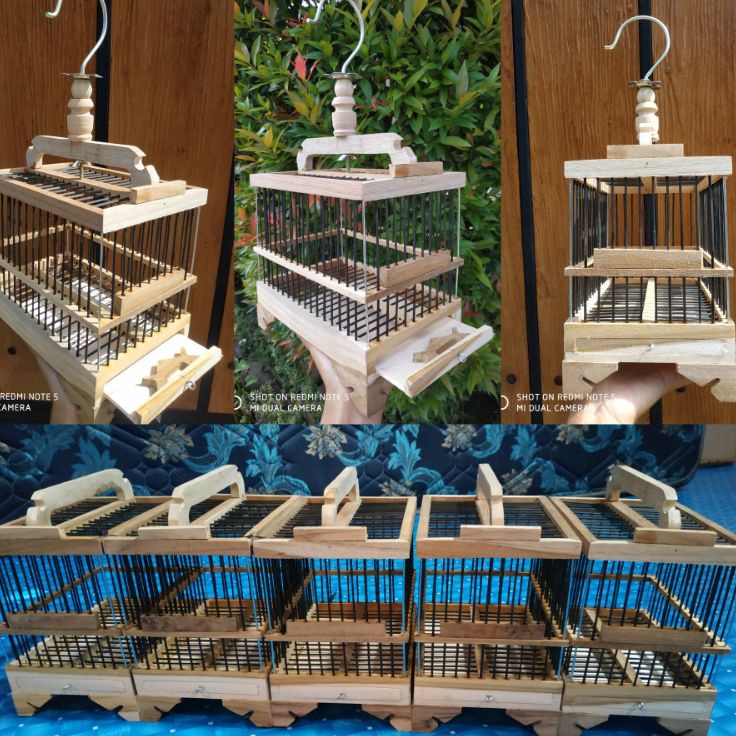 Super Spesial  Sangkar Burung Pleci Kayu Koper Mini Murah