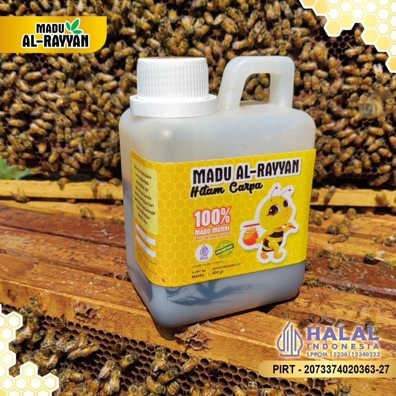 

Madu Al-rayyan 500gram Madu Hitam Carpa Pure Murni