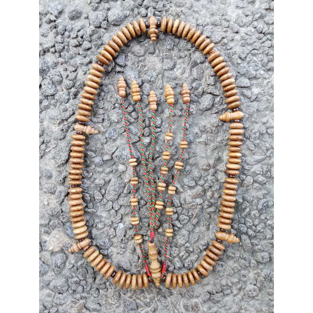 PROMO - TASBIH TIJANI galih kelor mas 100 butir model pipih 14 mm | tasbih tijani viral paling laris