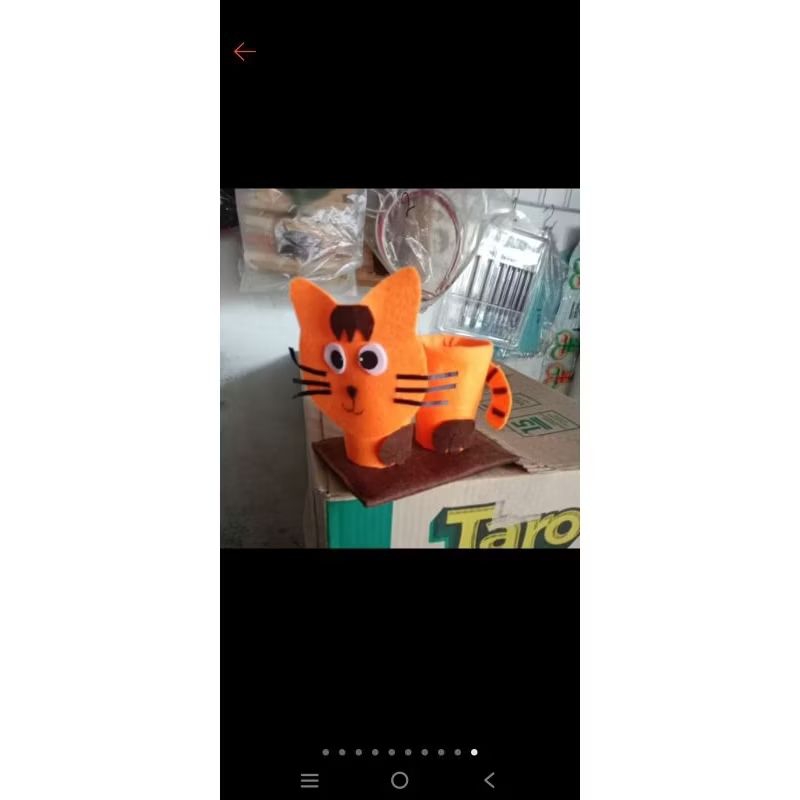 kerajinan tangan dari plastik tempat pensil dari botol plastik/gelas plastik