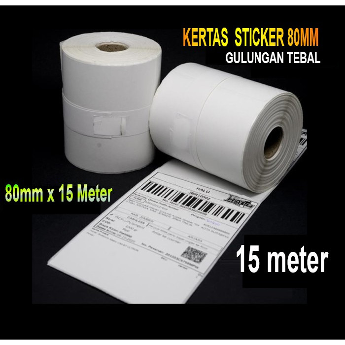 

Kertas Label Stiker Printer Thermal 80x50mm Continuous 80 x 50mm