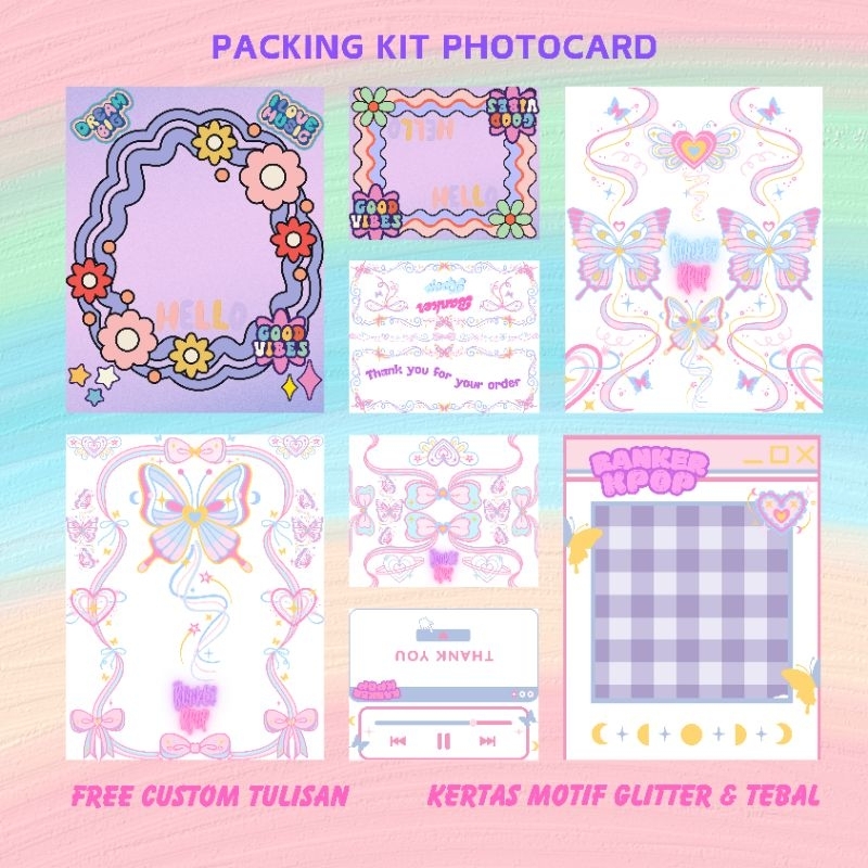 PACKING KIT MAIL PHOTOCARD PC ALA SELKOR SELCHIN | ALAS PACKING HANGTAG BACKCARD BACKGROUND