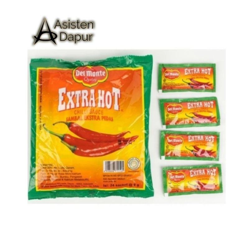 

Saus Sambal Extra Pedas Delmonte Sachet 9gr