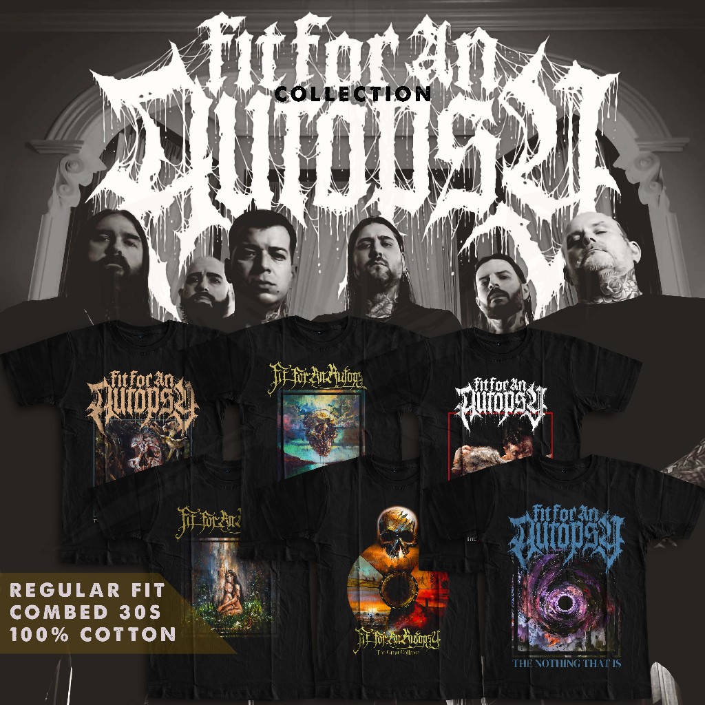 Kaos Unisex Metal Distro FIT FOR AN AUTOPSY Premium Regular Fit Tshirt 100% Cotton Combed 24s