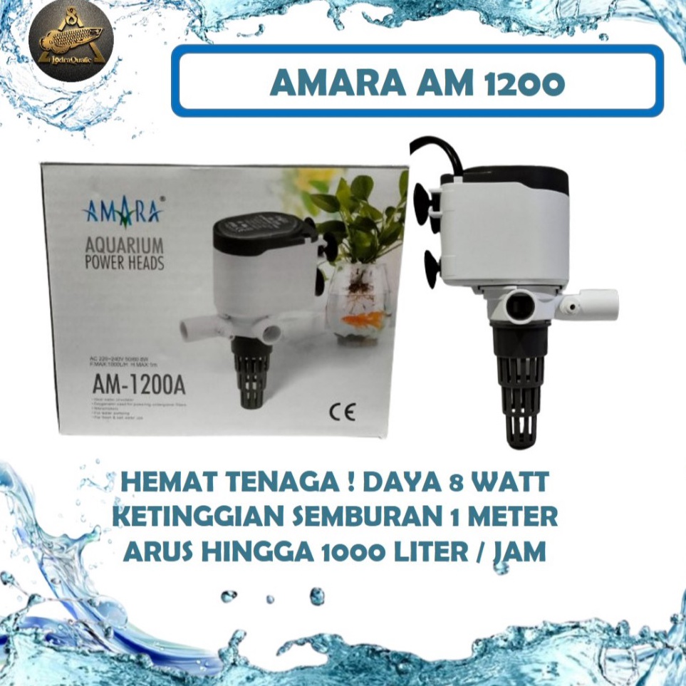 Diskon Terlaris  PROMO MURAH POMPA AIR AQUARIUM AMARA AM 12 A NAIK 1 METER FILTER AQUARIUM KECIL POM