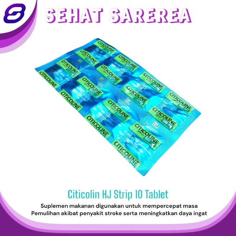 Citicoline 500mg HJ Strip 10 Kaplet