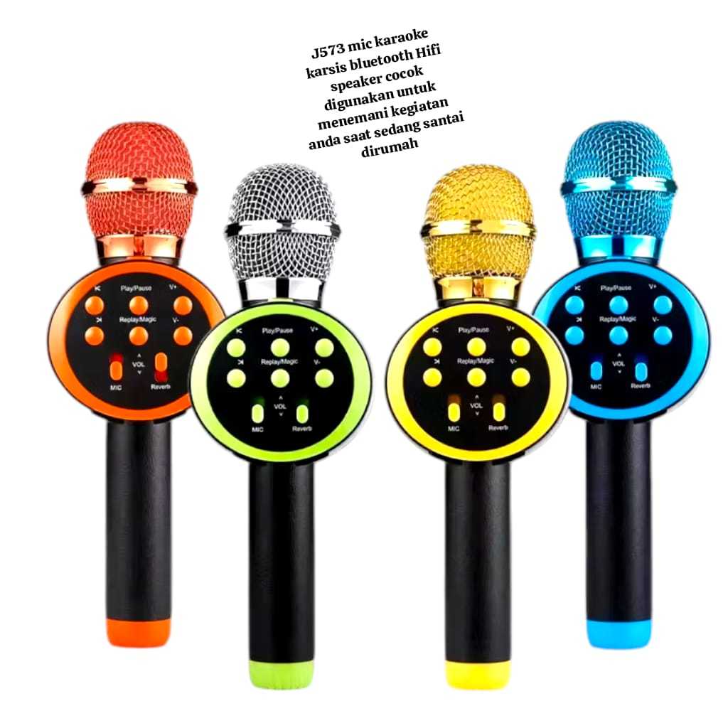 J573 MIC KARAOKE KARSIS BLUEOTHOOT MIK BLUETOOTH MIX BLUETUT BLUTUT WIRELLESS HIFI SPEAKER PORTABLE