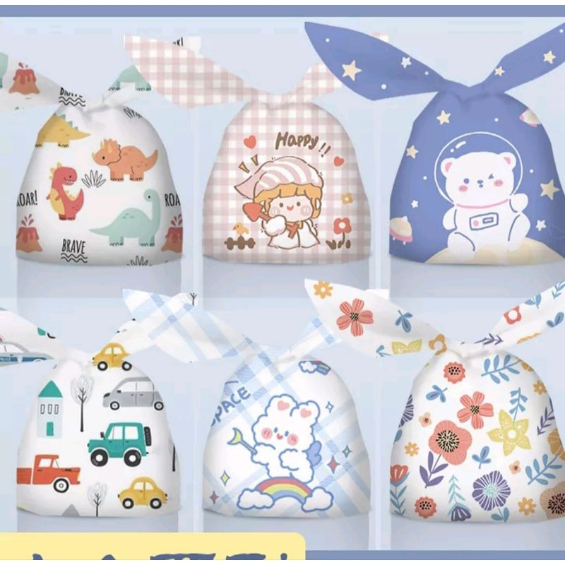 

10Pcs Plastik size S (Small) Ulang Tahun Anak/Plastik Kelinci Rabbit Bag souvenir ultah anak/Plastik lucu Snack ultah hampers