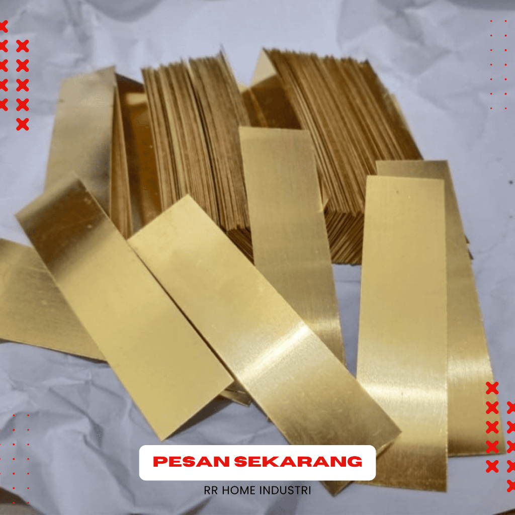 

Plat Kuningan Bahan Name Tag, Papan Nama Dada Resin 2x8cm