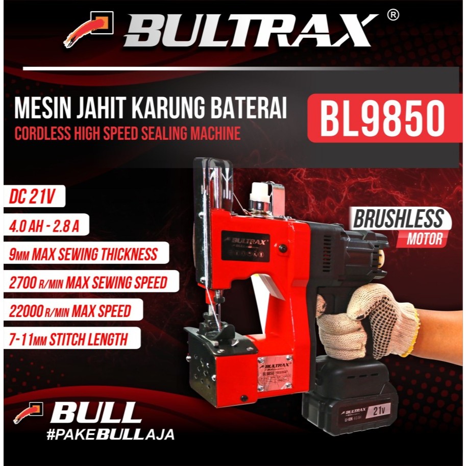 Bultrax mesin jahit karung baterai BL9850