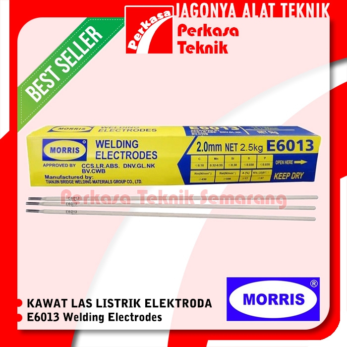 MORRIS E6013 Kawat Las Listrik Elektroda 2mm/2,6mm/3,2m
