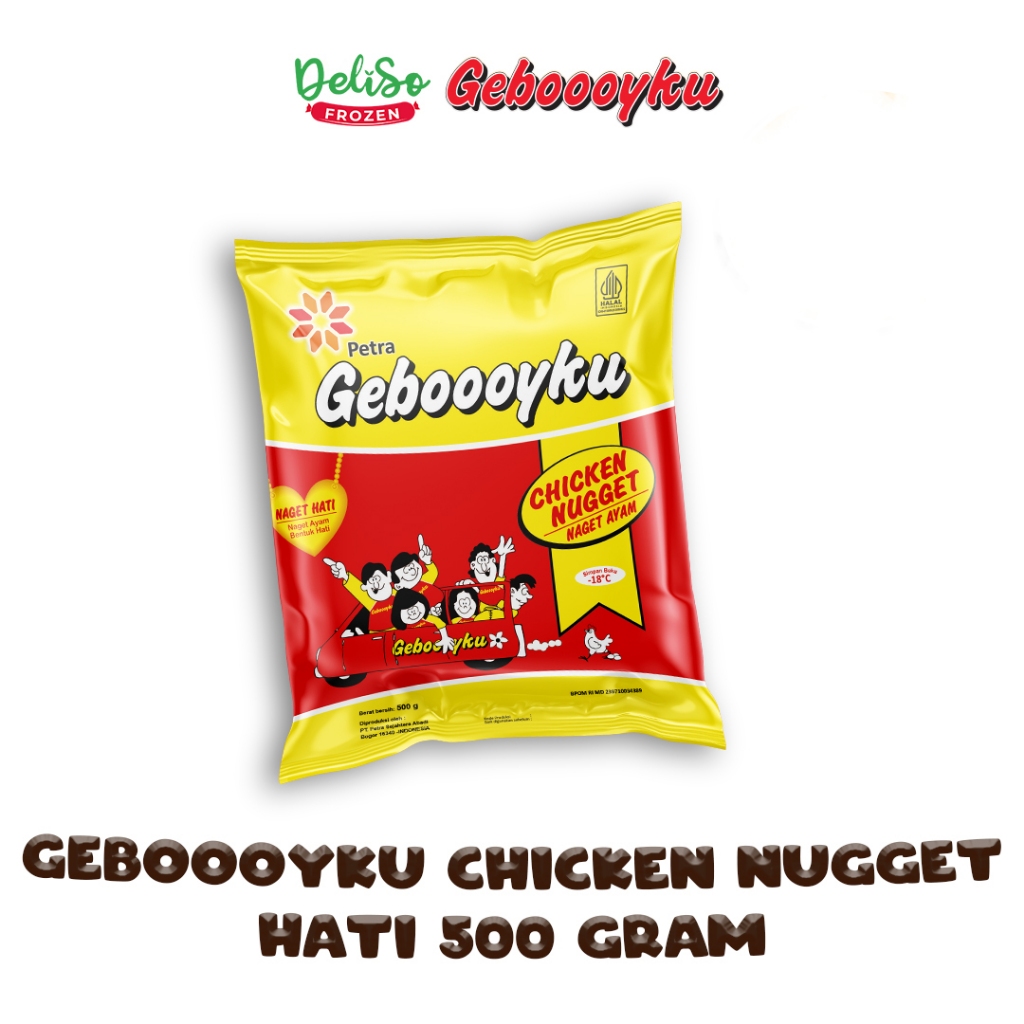 

Nugget Ayam Bentuk Hati Geboooyku 500 Gram