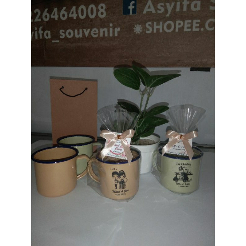 souvenir gelas enamel