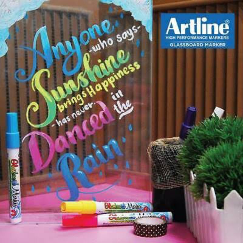 

ARTLINE GLASS BOARD GLASSBOARD ERASABLE MARKER SPIDOL TULIS GAMBAR KHUSUS KACA