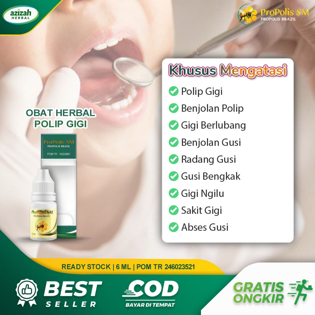 Obat sakit Gigi Berlubang Bolong Hitam Keropos Ngilu Sariawan Radang Gusi Bengkak Sakit Gigi