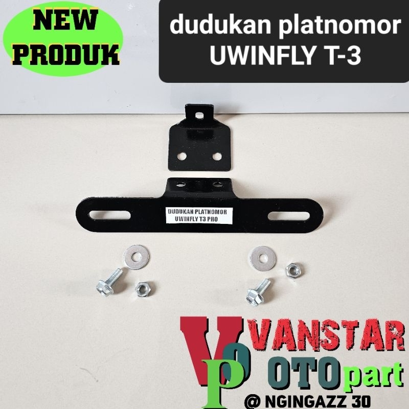 dudukan plat nomor depan motor listrik UWINFLY T3 T3SPRO