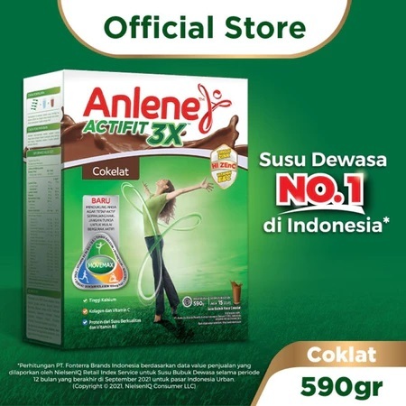 

Anlene Actifit 3X Susu Bubuk Dewasa Cokelat 580g