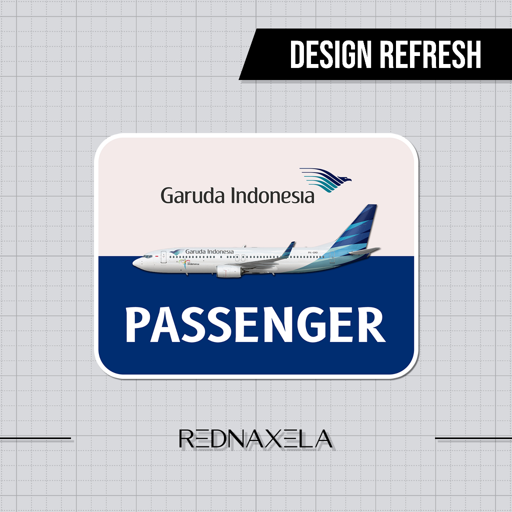 

Stiker Vinyl Garuda Indonesia Airlines Card Model Passenger Sign Sticker