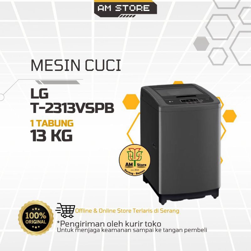 Mesin Cuci 1 Tabung LG 13Kg T-2313VSPB