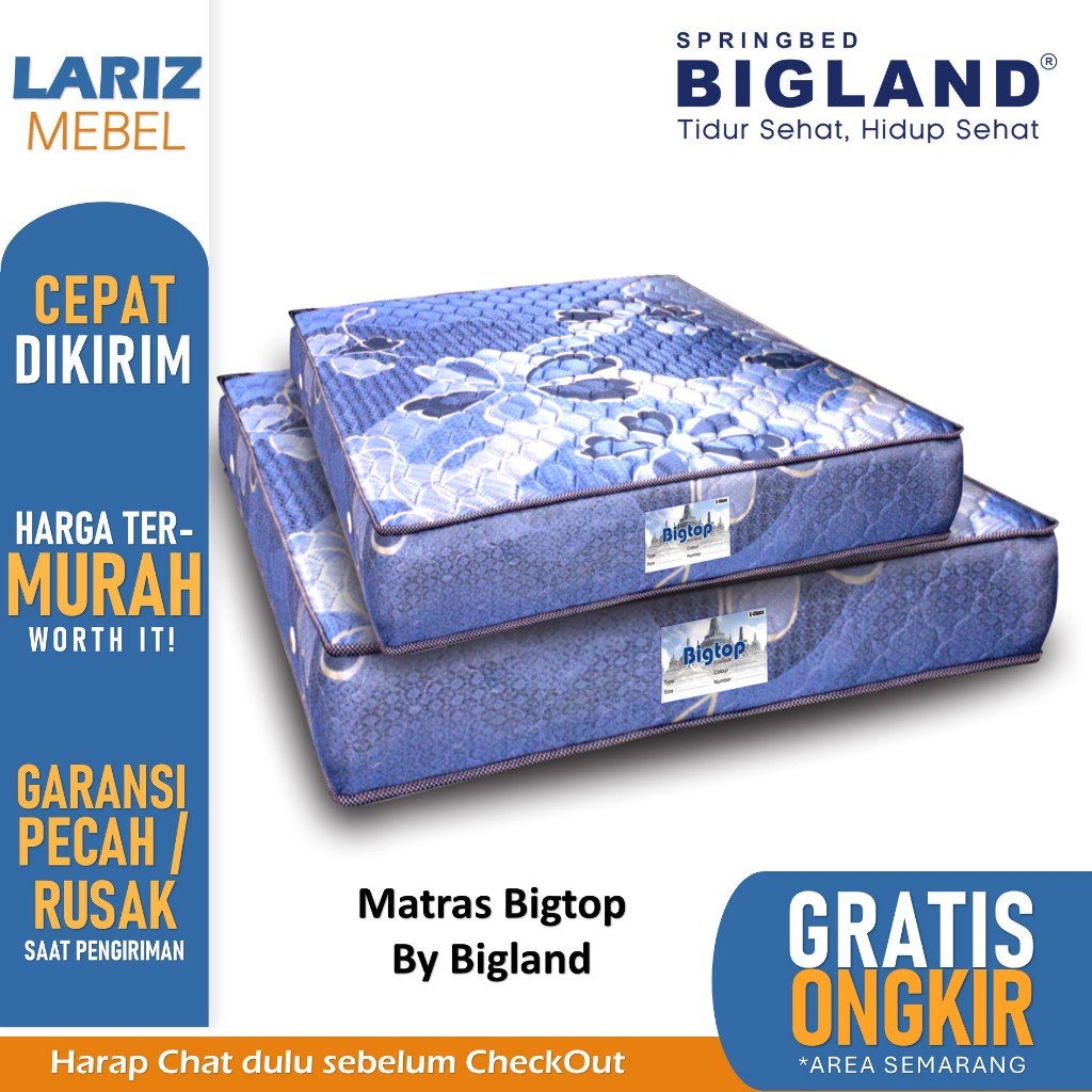 PROMO Matras Springbed Bigtop by Bigland Semarang Toko Lariz Mebel MURAH