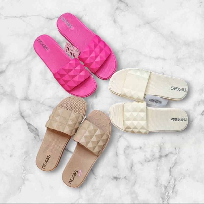 SANDAL NEXAS ( 1321 ) Sandal Selop Polos Wanita Bahan Karet Import