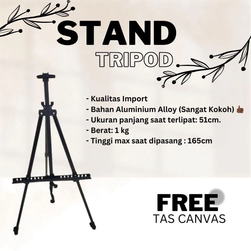 STAND TRIPOD PROMOSI FOTO WEDDING PAPAN UCAPAN